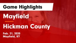 Mayfield  vs Hickman County Game Highlights - Feb. 21, 2020
