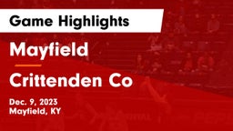 Mayfield  vs Crittenden Co Game Highlights - Dec. 9, 2023