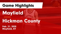 Mayfield  vs Hickman County Game Highlights - Feb. 21, 2020