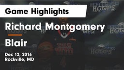 Richard Montgomery  vs Blair  Game Highlights - Dec 12, 2016
