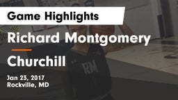 Richard Montgomery  vs Churchill  Game Highlights - Jan 23, 2017