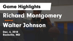 Richard Montgomery  vs Walter Johnson  Game Highlights - Dec. 6, 2018