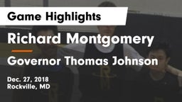 Richard Montgomery  vs Governor Thomas Johnson  Game Highlights - Dec. 27, 2018