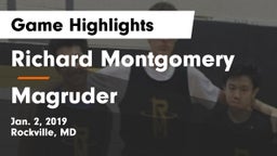 Richard Montgomery  vs Magruder  Game Highlights - Jan. 2, 2019