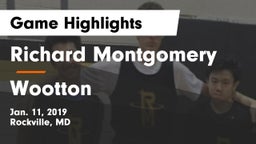 Richard Montgomery  vs Wootton  Game Highlights - Jan. 11, 2019