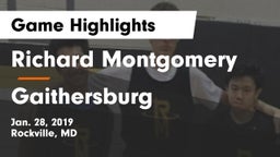 Richard Montgomery  vs Gaithersburg  Game Highlights - Jan. 28, 2019