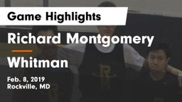 Richard Montgomery  vs Whitman  Game Highlights - Feb. 8, 2019