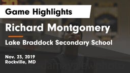 Richard Montgomery  vs Lake Braddock Secondary School Game Highlights - Nov. 23, 2019