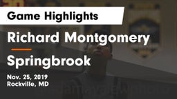 Richard Montgomery  vs Springbrook  Game Highlights - Nov. 25, 2019