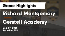 Richard Montgomery  vs Gerstell Academy Game Highlights - Dec. 27, 2019