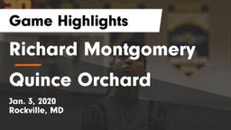 Richard Montgomery  vs Quince Orchard  Game Highlights - Jan. 3, 2020