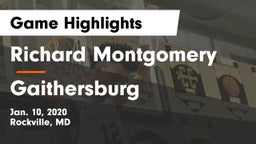 Richard Montgomery  vs Gaithersburg  Game Highlights - Jan. 10, 2020