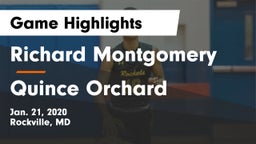 Richard Montgomery  vs Quince Orchard  Game Highlights - Jan. 21, 2020