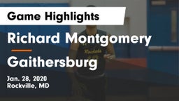 Richard Montgomery  vs Gaithersburg  Game Highlights - Jan. 28, 2020