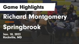 Richard Montgomery  vs Springbrook Game Highlights - Jan. 18, 2022