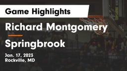 Richard Montgomery  vs Springbrook  Game Highlights - Jan. 17, 2023