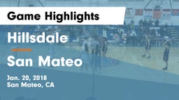 Hillsdale  vs San Mateo  Game Highlights - Jan. 20, 2018
