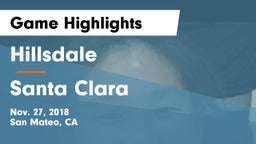 Hillsdale  vs Santa Clara  Game Highlights - Nov. 27, 2018