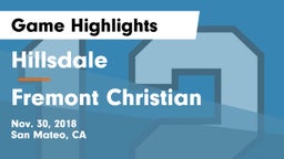 Hillsdale  vs Fremont Christian Game Highlights - Nov. 30, 2018