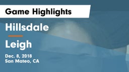 Hillsdale  vs Leigh  Game Highlights - Dec. 8, 2018