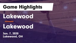 Lakewood  vs Lakewood  Game Highlights - Jan. 7, 2020