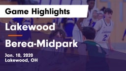 Lakewood  vs Berea-Midpark Game Highlights - Jan. 10, 2020