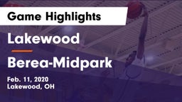 Lakewood  vs Berea-Midpark  Game Highlights - Feb. 11, 2020