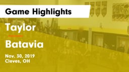 Taylor  vs Batavia  Game Highlights - Nov. 30, 2019
