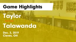 Taylor  vs Talawanda  Game Highlights - Dec. 3, 2019