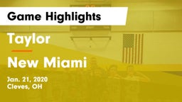 Taylor  vs New Miami  Game Highlights - Jan. 21, 2020