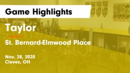 Taylor  vs St. Bernard-Elmwood Place  Game Highlights - Nov. 28, 2020