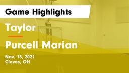 Taylor  vs Purcell Marian  Game Highlights - Nov. 13, 2021