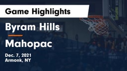 Byram Hills  vs Mahopac  Game Highlights - Dec. 7, 2021