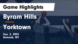 Byram Hills  vs Yorktown  Game Highlights - Jan. 3, 2024