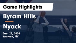 Byram Hills  vs Nyack  Game Highlights - Jan. 22, 2024