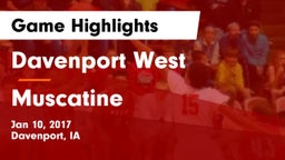 Davenport West  vs Muscatine  Game Highlights - Jan 10, 2017