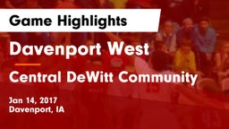 Davenport West  vs Central DeWitt Community  Game Highlights - Jan 14, 2017
