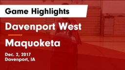 Davenport West  vs Maquoketa  Game Highlights - Dec. 2, 2017