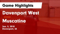 Davenport West  vs Muscatine  Game Highlights - Jan. 5, 2018