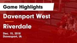Davenport West  vs Riverdale Game Highlights - Dec. 15, 2018