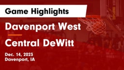 Davenport West  vs Central DeWitt  Game Highlights - Dec. 14, 2023