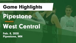 Pipestone  vs West Central Game Highlights - Feb. 8, 2020