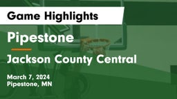 Pipestone  vs Jackson County Central  Game Highlights - March 7, 2024