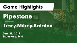 Pipestone  vs Tracy-Milroy-Balaton  Game Highlights - Jan. 19, 2019