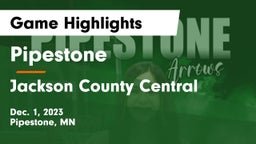 Pipestone  vs Jackson County Central  Game Highlights - Dec. 1, 2023