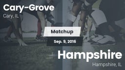 Matchup: Cary-Grove High vs. Hampshire  2016