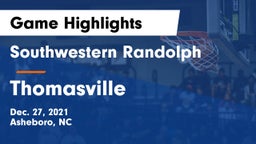Southwestern Randolph  vs Thomasville  Game Highlights - Dec. 27, 2021