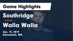 Southridge  vs Walla Walla  Game Highlights - Jan. 15, 2019