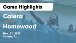 Calera  vs Homewood Game Highlights - Nov. 22, 2017