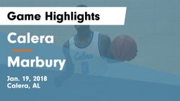 Calera  vs Marbury  Game Highlights - Jan. 19, 2018